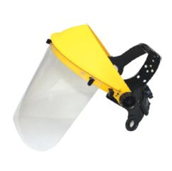 Face Shield Clear Polycarbonate Visor with Adjustable Headgear, Full Face Protection, Impact Resistant, Anti-Fog, Lightweight Design for Industrial, Laboratory & Medical Safety